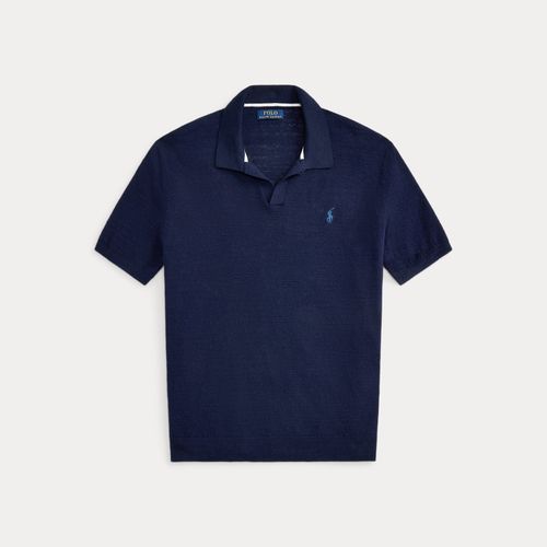 Pull col polo en coton et lin - Polo Ralph Lauren - Modalova