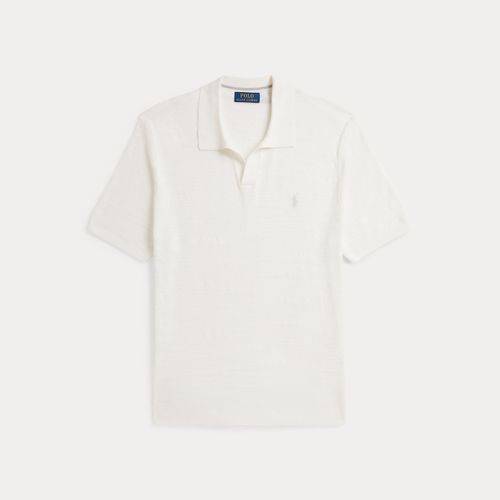 Pull col polo en coton et lin - Polo Ralph Lauren - Modalova