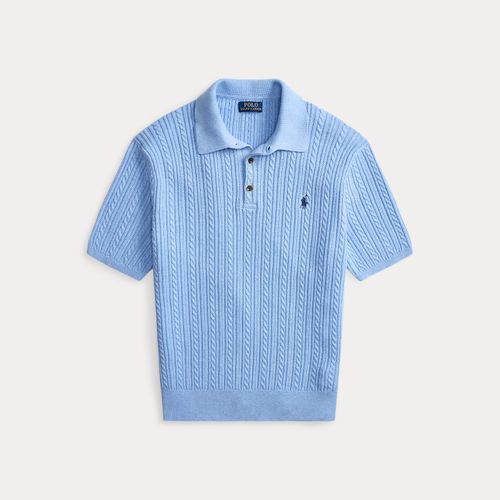 Pull torsadé à col polo en coton - Polo Ralph Lauren - Modalova