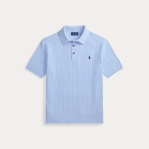 Pull torsadé à col polo en coton - Polo Ralph Lauren - Modalova