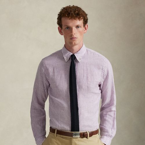Chemise rayée en lin Custom Fit - Polo Ralph Lauren - Modalova