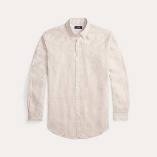 Chemise rayée en lin Custom Fit - Polo Ralph Lauren - Modalova