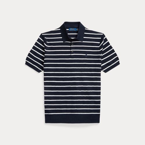Pull rayé à col polo en coton - Polo Ralph Lauren - Modalova