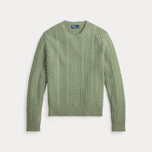 Pull en maille Aran en coton et lin - Polo Ralph Lauren - Modalova