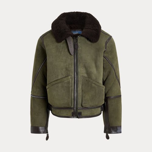 Veste d'aviateur en peau lainée - Polo Ralph Lauren - Modalova