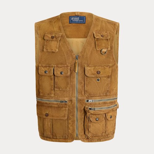 Gilet utilitaire en daim - Polo Ralph Lauren - Modalova