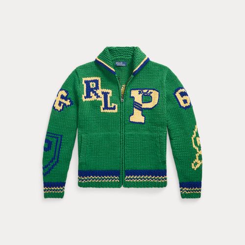Pull laine zippé universitaire - Polo Ralph Lauren - Modalova