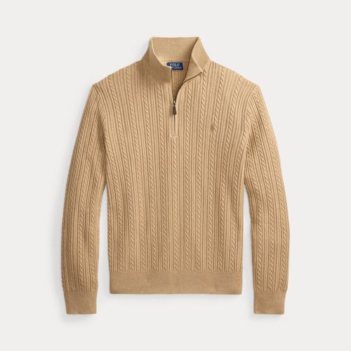 Pull torsadé en coton à col cheminée - Polo Ralph Lauren - Modalova