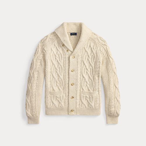 Cardigan en tricot d'Aran à col châle - Polo Ralph Lauren - Modalova