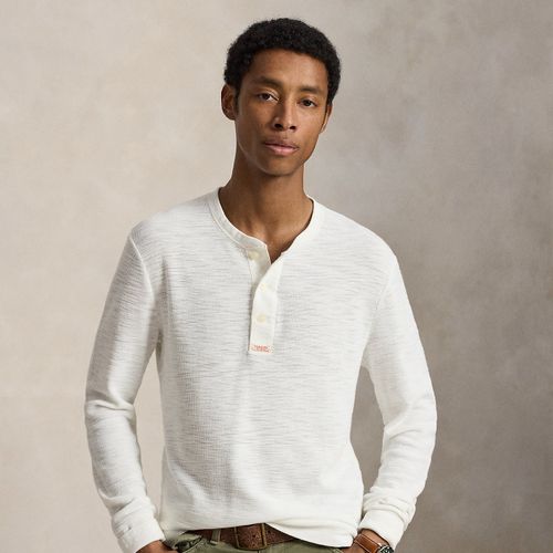 Chemise à col tunisien en maille gaufrée - Polo Ralph Lauren - Modalova