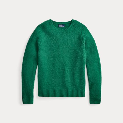 Pull laine et cachemire renforts en daim - Polo Ralph Lauren - Modalova