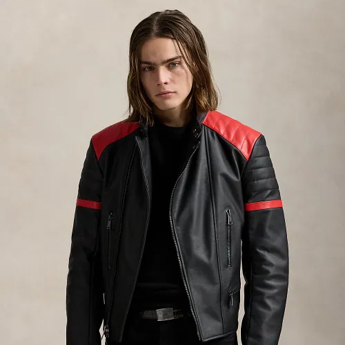 Perfecto Café Racer en cuir - Polo Ralph Lauren - Modalova