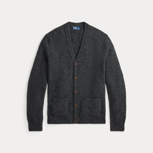 Cardigan en laine mélangée renforts daim - Polo Ralph Lauren - Modalova
