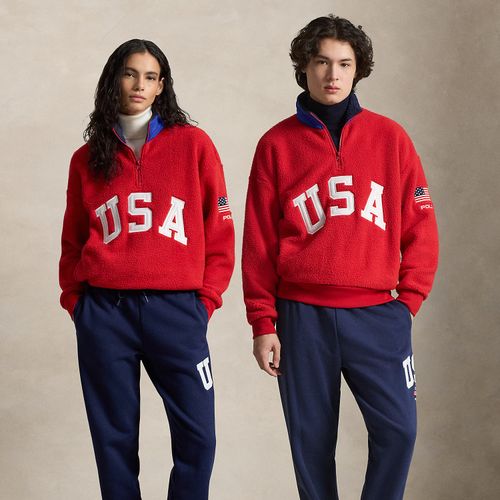 Pull Relaxed Fit à drapeau en molleton - Polo Ralph Lauren - Modalova
