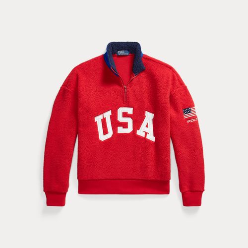 Pull Relaxed Fit à drapeau en molleton - Polo Ralph Lauren - Modalova