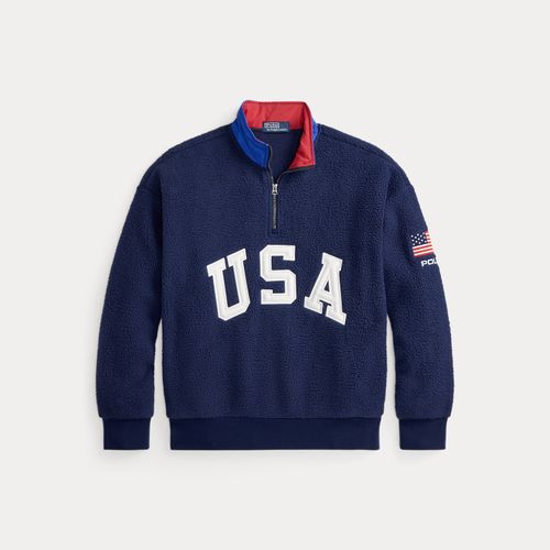 Pull Relaxed Fit à drapeau en molleton - Polo Ralph Lauren - Modalova