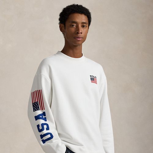 Pull col cheminée à drapeau en molleton - Polo Ralph Lauren - Modalova
