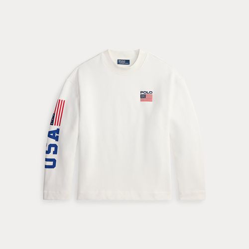 Pull col cheminée à drapeau en molleton - Polo Ralph Lauren - Modalova