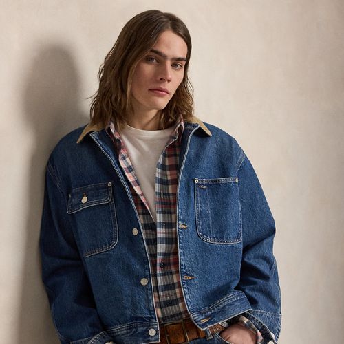 Veste en denim à col en velours côtelé - Polo Ralph Lauren - Modalova