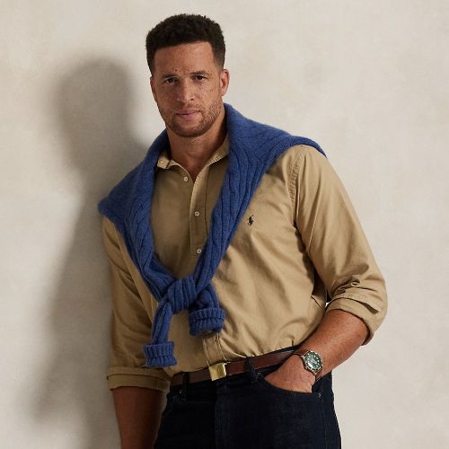 Grandes Tailles - Chemise Oxford teinte en pièce - Big & Tall - Modalova