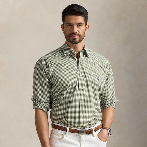 Grandes Tailles - Chemise vichy en popeline stretch - Big & Tall - Modalova