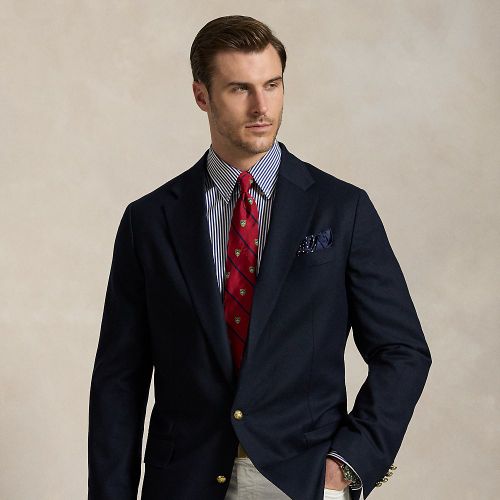 Grandes Tailles - Blazer Polo Classic Fit en gabardine - Big & Tall - Modalova