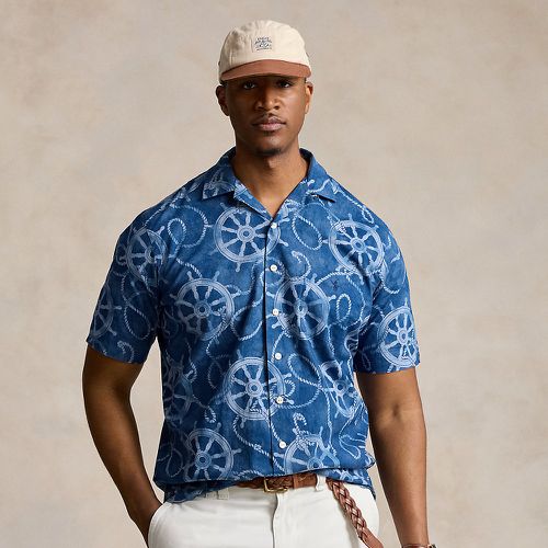 Grandes Tailles - Chemise safari à motif en coton et lin - Big & Tall - Modalova