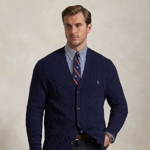 Grandes Tailles - Cardigan torsadé en laine et cachemire - Big & Tall - Modalova