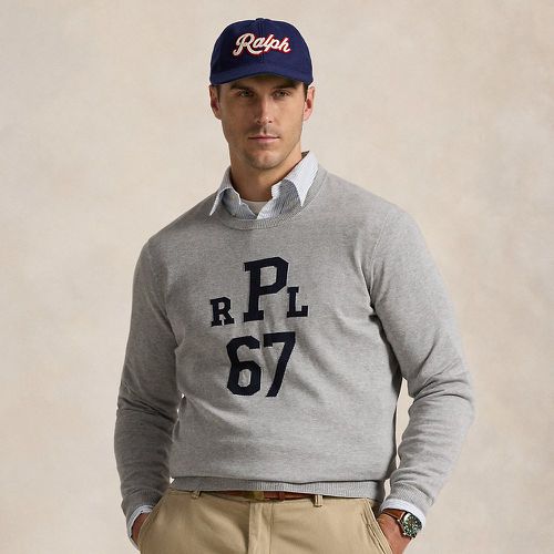 Grandes Tailles - Pull à monogramme en coton - Big & Tall - Modalova