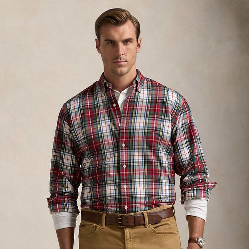 Grandes Tailles - Chemise Oxford grattée écossaise - Big & Tall - Modalova