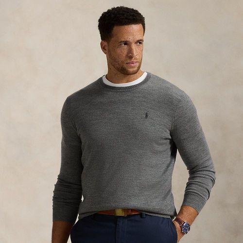 Grandes Tailles - Pull à col rond en laine lavable - Big & Tall - Modalova