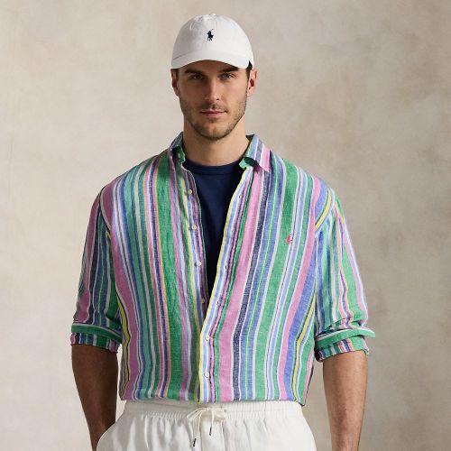 Grandes Tailles - Chemise en lin rayé - Big & Tall - Modalova