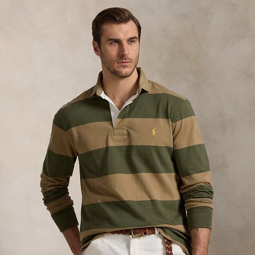 Grandes Tailles - Chemise de rugby Classic Fit à col kaki - Big & Tall - Modalova