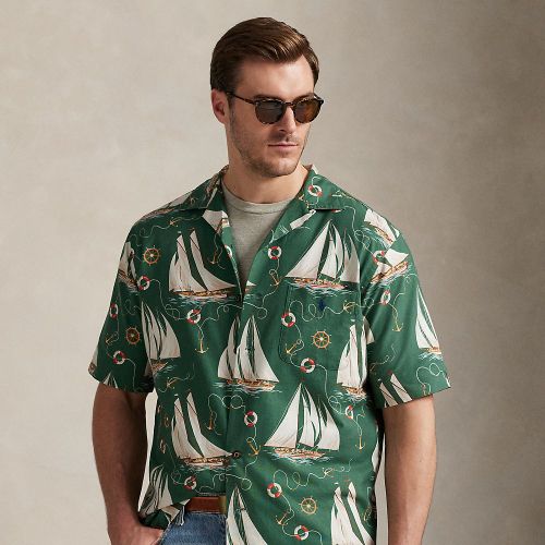 Grandes Tailles - Chemise safari Oxford à motif voilier - Big & Tall - Modalova