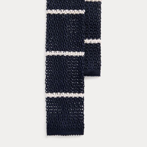 Cravate rayée brodée en maille - Polo Ralph Lauren - Modalova