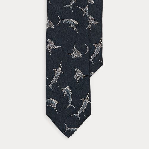 Cravate sergé lin et soie à motif marlin - Polo Ralph Lauren - Modalova