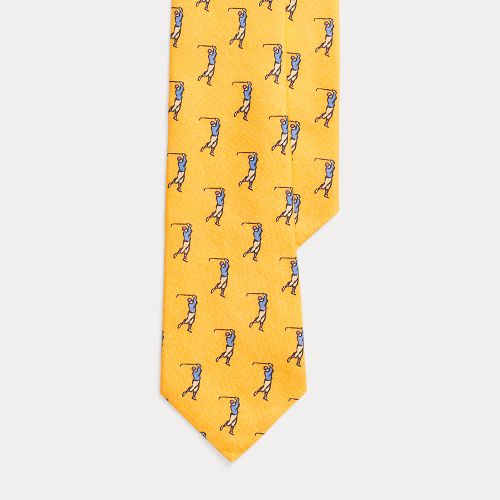 Cravate à motif golfeur en lin - Polo Ralph Lauren - Modalova