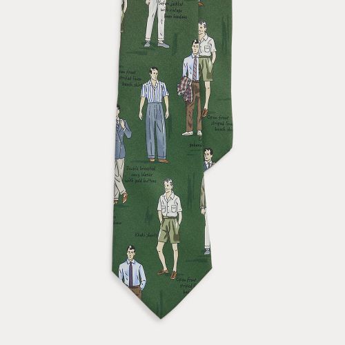 Cravate à motif gentleman sergé de soie - Polo Ralph Lauren - Modalova