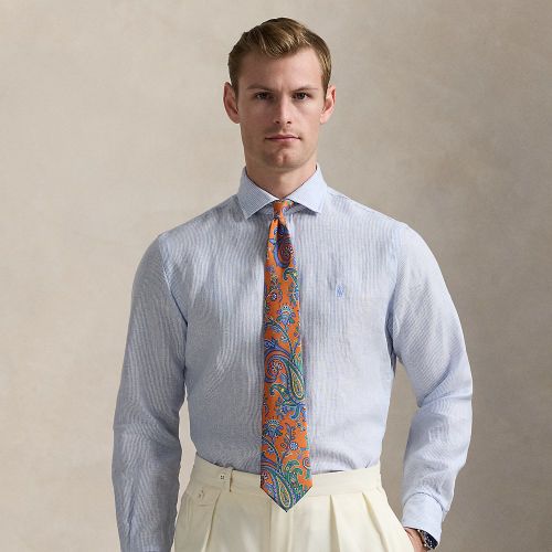 Chemise rayée en lin Custom Fit - Polo Ralph Lauren - Modalova