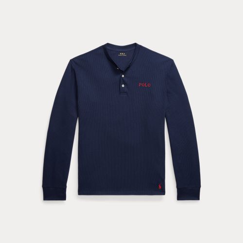Chemise de nuit gaufrée à col tunisien - Polo Ralph Lauren - Modalova