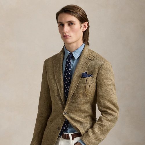 Blazer Tailored Fit en lin et soie - Polo Ralph Lauren - Modalova