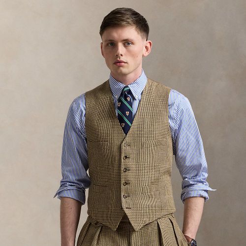 Gilet en lin prince-de-galles - Polo Ralph Lauren - Modalova