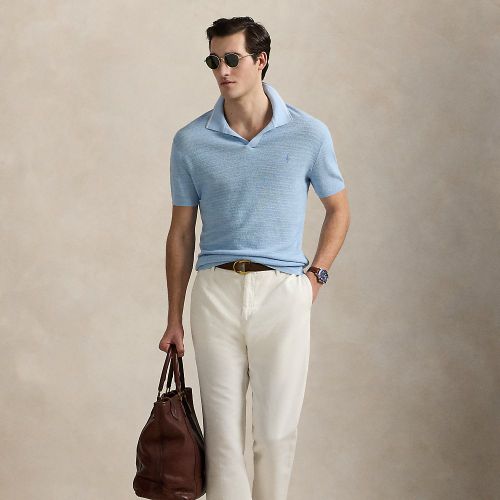 Pantalon habillé en coton flammé et lin - Polo Ralph Lauren - Modalova