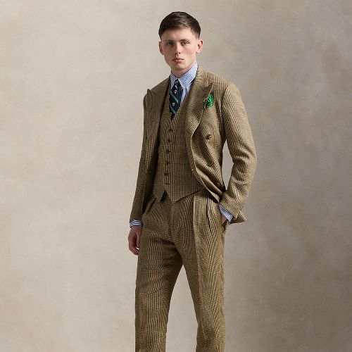 Pantalon en lin prince-de-galles - Polo Ralph Lauren - Modalova