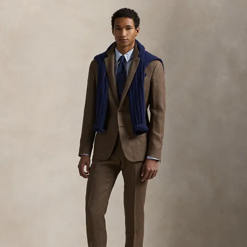 Pantalon habillé en dobby de lin - Polo Ralph Lauren - Modalova