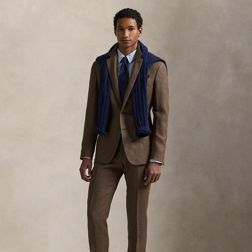 Pantalon habillé en dobby de lin - Polo Ralph Lauren - Modalova