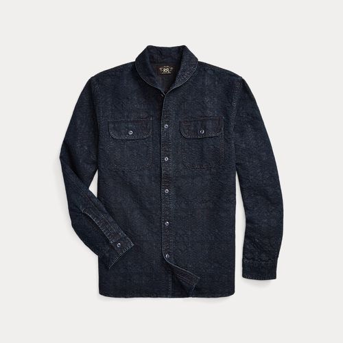 Chemise workwear en jacquard indigo - RRL - Modalova