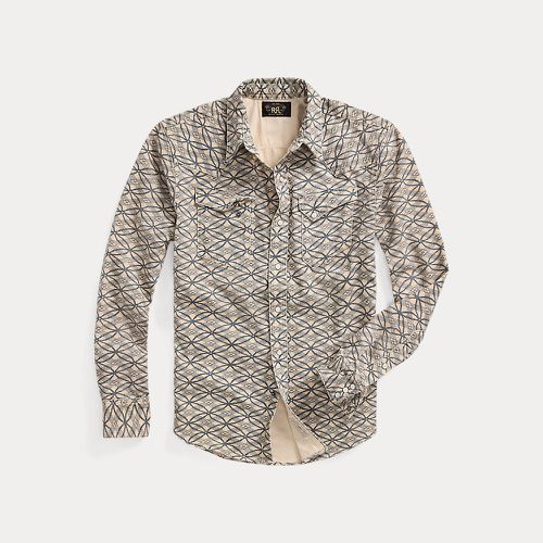 Chemise western cintrée indigo en denim - RRL - Modalova