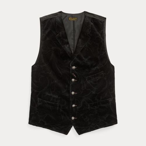 Gilet à revers crantés en velours - RRL - Modalova