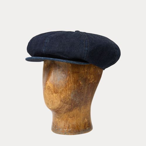 Casquette newsboy en denim indigo - RRL - Modalova